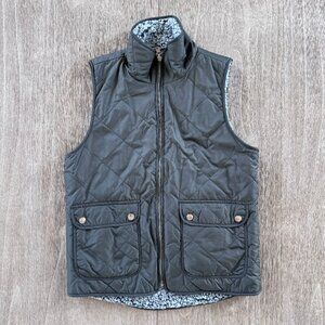 Reversible Olive Green and Sherpa Vest, Size S